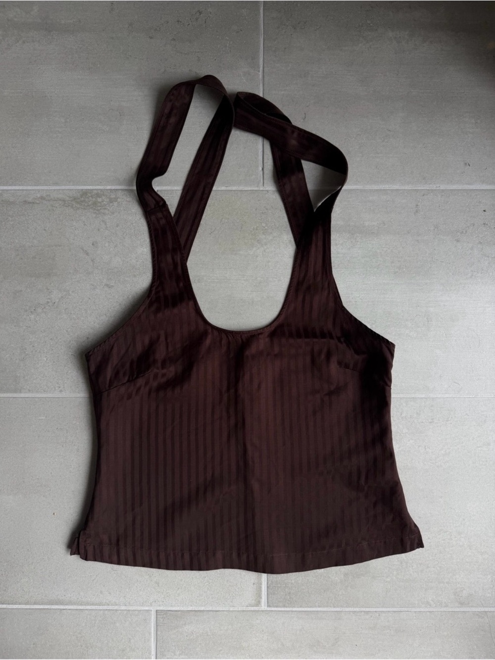 Women’s Dark Brown Strappy Tank Top